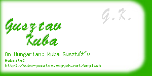 gusztav kuba business card
